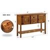 PAGED 48 inch Rectangle Console Table,Retro Entryway Table with 2 Drawers and Cabinets for Living Room,Hallway - 3 of 4