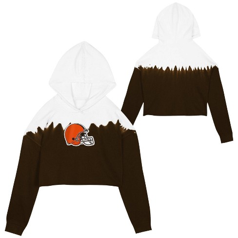 Nfl Cleveland Browns Girls' Fleece Hooded Sweatshirt - S : Target