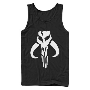 Men's Star Wars: The Empire Strikes Back Mandalorian Skull Logo Tank Top - 1 of 4