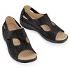 Collections Etc Adjustable Touch Closure Comfort Walking Sandals - 2 of 4