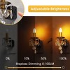 DORESshop LED Night Light Plug in Wall, Amber 1W Candle Pendant Nightlight with Crystal Drop, Dimmable Light Night for Hallway, Kids Bedroom - 3 of 4