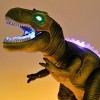 JuzToys Remote Control Dinosaur Toy, Walking T-Rex with Light & Sound Effects, RC Dino Toy for Kids – Green - 4 of 4