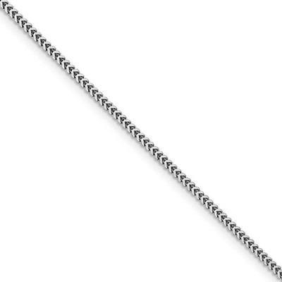 Black Bow Jewelry 1.4mm 14k White Gold Solid Franco Chain Necklace