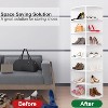 ORRD 7-Tier 360° Rotating Shoe Rack Tower, Vertical Spinning Shoe Organizer with Round Base, White - 2 of 4