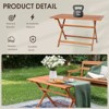 Karl Home Patio Acacia Wood Folding Dining Table - 4 of 4