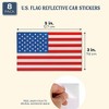 Juvale 8-Pack US American Flag Window Decal Reflective Car Patriotic Stickers for Truck Decals & Outdoor Gear, 5 x 3 in - 2 of 4