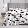 Boston Terrier Dog-patterned Blanket,measuring ,soft to the touch,thick and warm, a versatile piece for bedrooms and living rooms. - 4 of 4