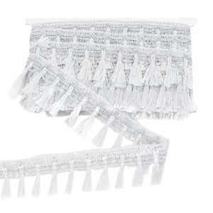 Fringe Tassel Lace Trim, 11 Yards 2.4 inch Wide, Sewing Trim for Curtain Embellishment Lamp Shade Tablecloth Stage Decor DIY Craft - 1 of 4