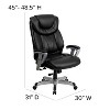 Emma and Oliver 400 lb. Big & Tall High Back Ergonomic Office Chair, Silver Adjustable Arms - 4 of 4