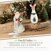 Spode Christmas Tree Gold, Salt & Pepper Shakers, Santa & Reindeer Design, Dolomite, Holiday Salt Shaker & Pepper Shaker - 2 of 4