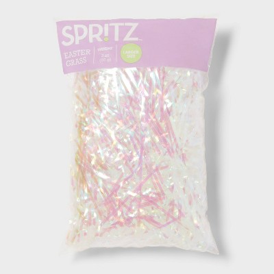 3oz Crinkle Easter Basket Grass Iridescent Clear - Spritz™