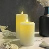 LumiPur 2pk 5" and 7" Signature Natural Glow Flameless Wax Pillar LED Candle White - 2 of 4