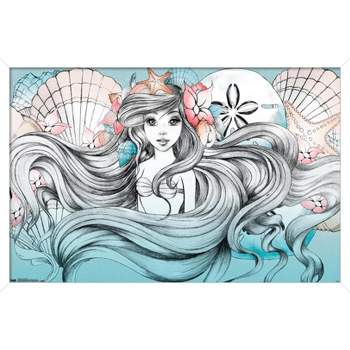 Trends International Disney The Little Mermaid - Ariel - Land or Sea Framed Wall Poster Prints