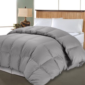 Twin 1000 Thread Count PIMA Cotton Down Alternative Comforter Gray - Blue Ridge Home Fashions
