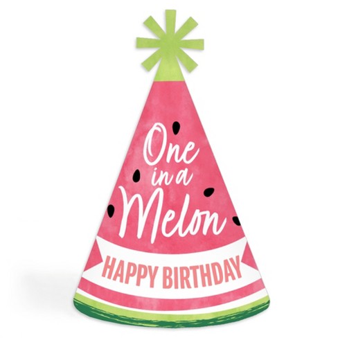 Big Dot Of Happiness Sweet Watermelon - Cone Happy Birthday Party Hats For  Kids And Adults - Set Of 8 (standard Size) : Target