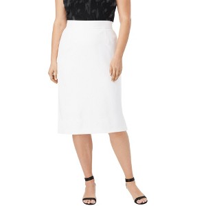 Jessica London Women's Plus Size Tummy Control Bi-Stretch Pencil Skirt - 1 of 4