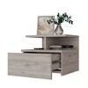 TIRAMISUBEST Floating Nightstand with 2-Tier Shelf and 1-Drawer - Light Gray Mobile File Cabinet - 4 of 4