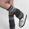 Anna-Kaci Women's Nordic Knit Pattern Leg Warmers with Ribbed Cuffs and Soft Stretch Fabric - 4 of 4