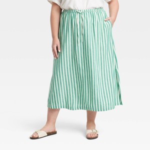 【INCHANT ME】Marvel Stripe Belted H-Line Skirt Utility Poplin Midi Skirt – 3.1 Phillip Lim