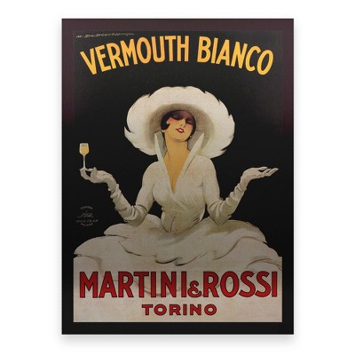 Trademark Fine Art-Marcello Dudovich 'Vermouth Bianco Martini Rossi' Floating Brushed Aluminum Art