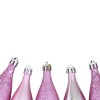Northlight 8ct Bubblegum Pink Shatterproof 4-Finish Christmas Finial Drop Ornaments 5.5" - 2 of 3