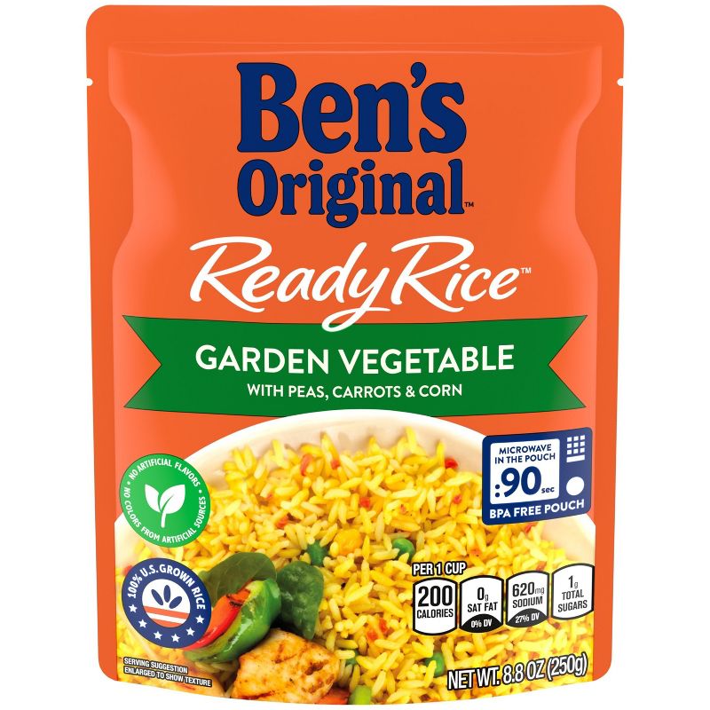 Ben&#39;s Original Ready Rice Garden Vegetable Microwavable Pouch - 8.8oz, 1 of 8