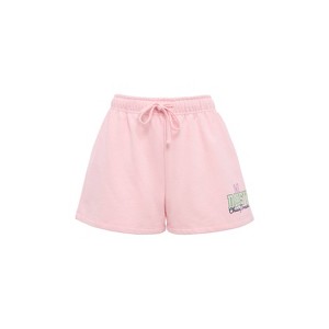 Women's Daisy Duck Run Club Fleece Shorts - Light Pink - 1 of 2