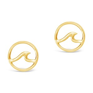 SHINE by Sterling Forever Sterling Silver Wave Studs - 1 of 3