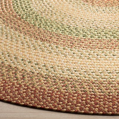Cirino Rustic Multicolor Braided 3' Round Synthetic Area Rug