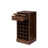 YOOCOZZ 24-Grid Modular Wine Bar & Buffet Cabinet Brown - Walnut Color - 3 of 4