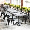 Tangkula Tolix Style Metal Dining Chairs Set of 4 w/ Removable Backrest for Dining Room - 3 of 4