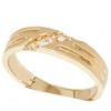 Pompeii3 Mens 14k Yellow Gold Diamond Wedding Anniversary Ring - 3 of 4