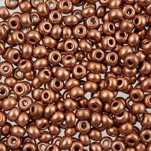 John Bead Czech Glass Seed Beads 6/0 (24g) Metallic Copper - 1 of 1