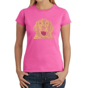 LA Pop Art Women's Word Art T-Shirt - Dog - 1 of 4