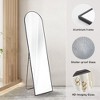 Lyngins 59" Arched Full Length Mirror, Nano Glass Standing Mirror with Stand, Aluminum Alloy Frame Full Body Mirror, Wall-Mounted/Floor Mirror - 3 of 4