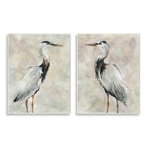 Stupell Industries Abstract Watercolor Great Heron Birds Wall Plaque Art - 1 of 4