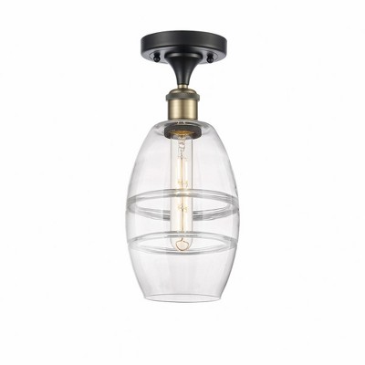 Vaz - 1 Light Semi-Flush Mount In Industrial Style-9.38 Inches Tall and 5.88 Inches Wide