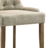 22" Yotam Accent Chair Beige Fabric/Salvaged Oak Finish - Acme Furniture - 3 of 4