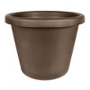 The HC Companies 24 Inch Classic Durable Plastic Flower Pot Container Garden Planter with Molded Rim and Drainage Holes, Chocolate Brown (4 Pack) - 2 of 4