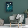 Canvas Wall Art - Aureous   'Teal Flying Cranes' Wall Art for Living Room, Bedroom, or Office Décor by Trademark Fine Art - 4 of 4