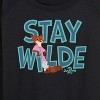 Women's - Zootopia - Nick The Fox Stay Wilde Lightweight French Terry Wide Neck Long Sleeve Graphic Shirt - 2 of 4