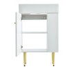 NicBex 21.6" Bathroom Vanity with Sink, Bathroom Cabinet Storage with 2 Spacious Drawers and 2 Open Shelf for Bathroom, White - 4 of 4
