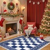 Red Runner Rug,Washable Rug for Christmas Decor,Indoor Non Slip Carpet,Checkered Soft Low Pile Christmas Rugs for Kitchen,Entryway,Living Room,Bedroom - 2 of 4