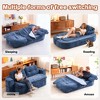 Okak Modern Convertible Chenille Fabric Floor Futon Sofa for Living Room Bedroom,Rest Chair Sleeper Sofa with Comfy Backrest & Pillows - 4 of 4