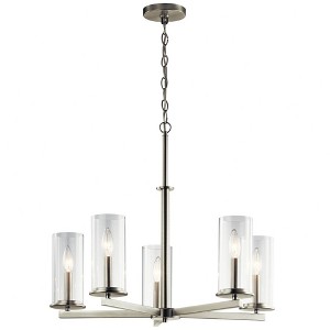 Crosby 22.25" 5 Light Chandelier Clear Glass Chrome - 1 of 4
