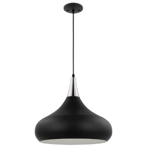 Nuvo Lighting Phoenix 1 - Light Pendant in  Matte Black/Polished nickel - 1 of 1