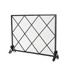 CENGHU Foldable 3-Panel Fireplace Screen - Decorative Safety Cover for Kids, Pets, and Babies - 3 of 4