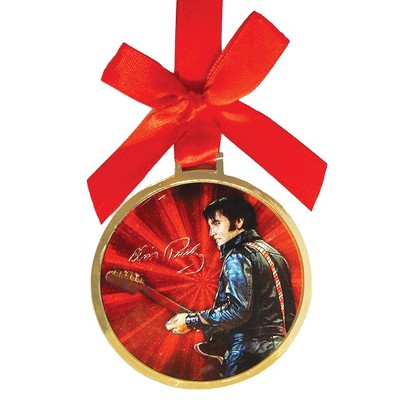 Collections Etc Festive Elvis Presley Enamel Christmas Ornament