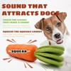 Dog Squeaky Chew Toys for Aggressive Chewers, Rubber Carrot Dog Toys for Training and Cleaning, Durable Interactive Tough Dog Toy - 4 of 4