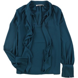 Trina Turk Womens Veracruz Tie Neck Pullover Blouse - 1 of 1